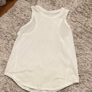 Lululemon High Neck White Tank Top